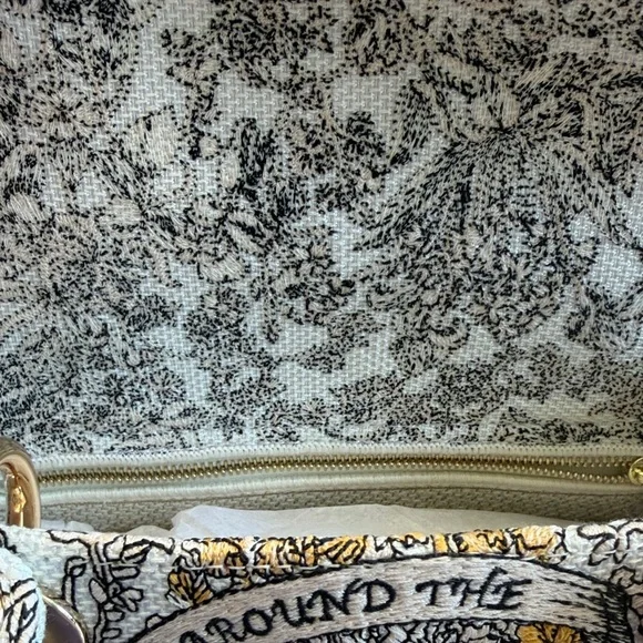 Christian Dior Cream & Gold Embroidered Lady Dior Tote - Picture 8 of 17